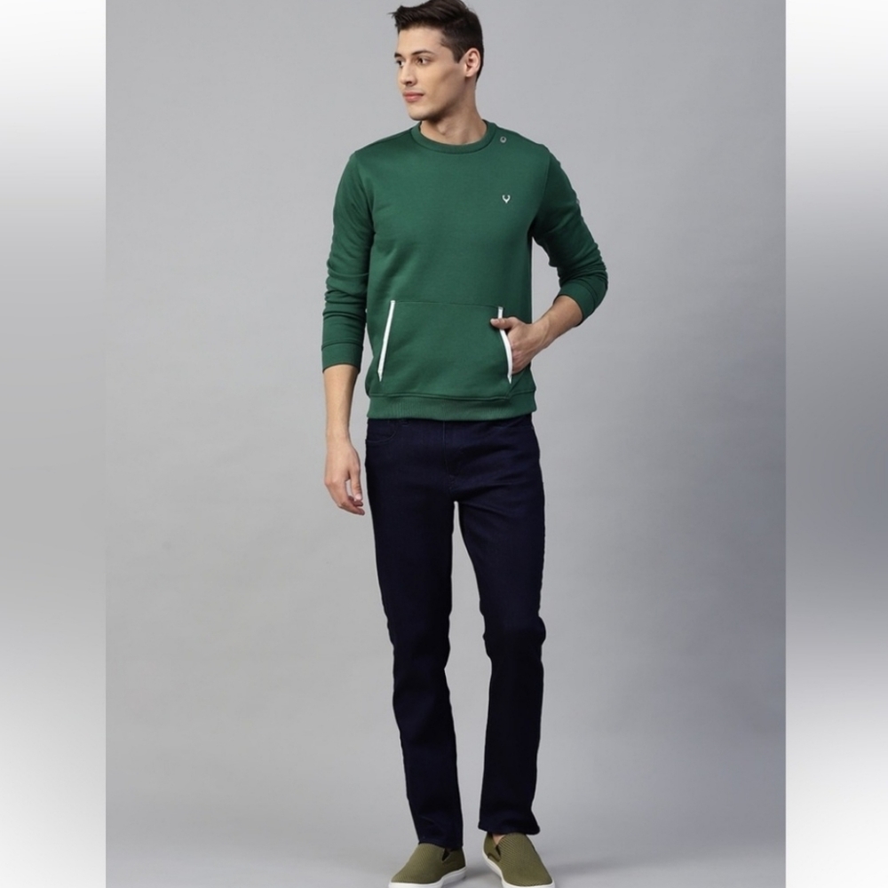 Allen Solly Green Green Sweatshirt Men - Picture 2 of 6